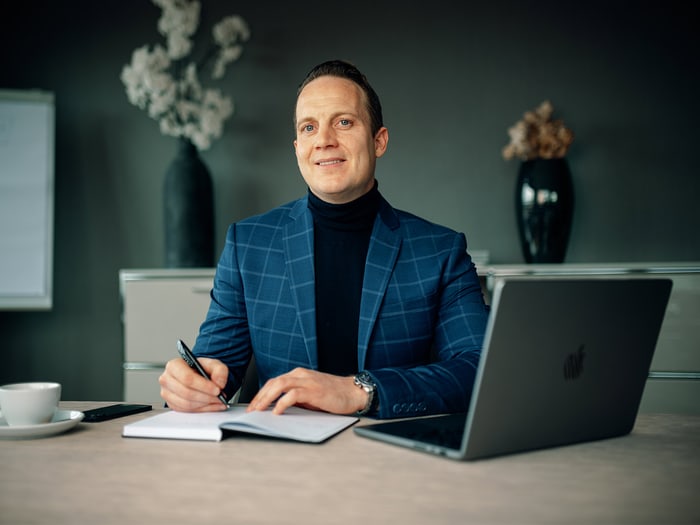 Fabian bei der Arbeit